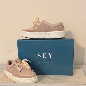 Seychelles Women's Blush Suede Platform Sneakers